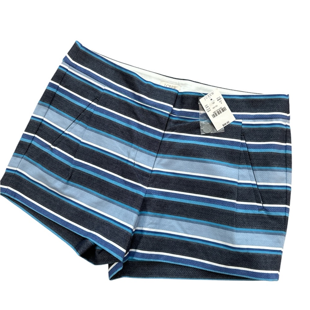 J. Crew Women’s Chino Style‎ Shorts Size 6 NWTS Multicolored Blue/s Casual Cozy